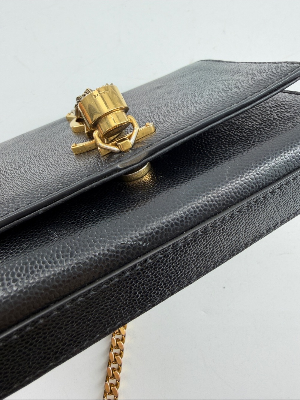 Saint Laurent Kate Monogramme Black with Gold Tassel Bag - Picture 14 of 14
